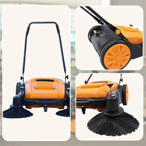 55L Floor Sweeper Industrial Hand Push Outdoor Manual