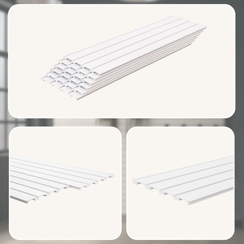 Slatwall Storage Pack for Retail Display Garage Storage - White PVC Panels