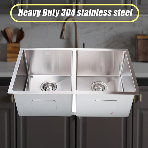 775x450mm Stainless Steel Handmade 1.5mm Sink with Waste in Stainless Steel with brushed finish Finish