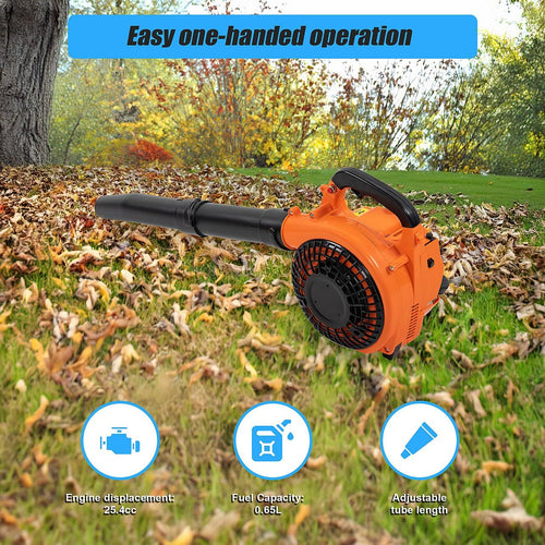 Petrol Leaf Blower 25.4cc 2-Stroke Petrol Hand Garden Yard Outdoor 