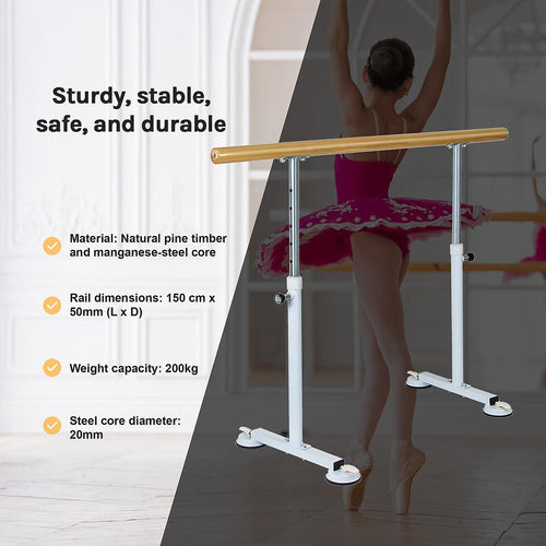 Portable Ballet Bar Stretch Barre Dance Freestanding 1.5M 
