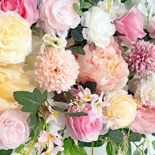 1M Artificial Rose Flower Wall Panel – Silk Wedding Party Runner Backdrop Decor