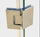 135° Glass-to-Glass Stainless steel Square Shower Hinge in Gold