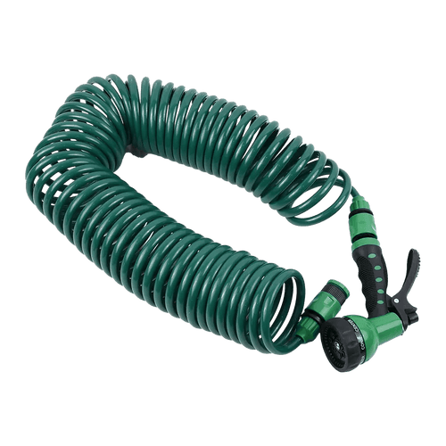 30M Garden Hose Heavy-Duty Coiled Spiral Car Washing Cleaning Water Hose Garden