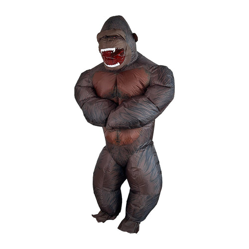 Adult Inflatable Gorilla Costume King Kong Ape Blow Up Halloween Fancy Dress Suit