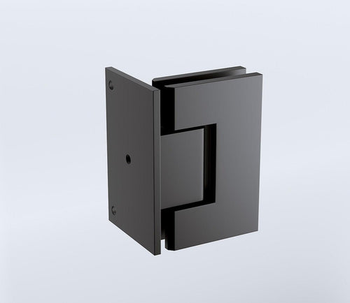 90° Stainless steel Glass Shower Door L-Hinge in Black