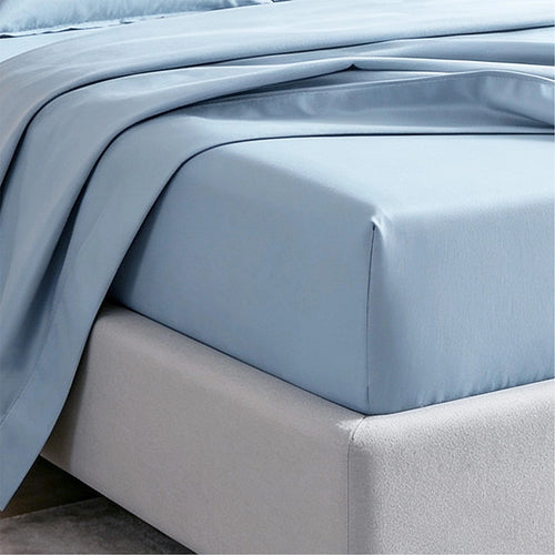 Queen 4 Piece Microfiber Sheet Set Deep Pocket Light Blue