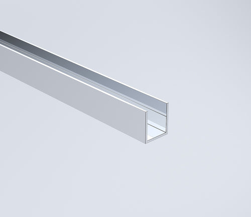 100cm Reeded Glass Shower Screen with Chrome Wall Channel & Round Pole