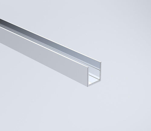 90x70cm Corner Frameless Shower Screen with Chrome Channel and Brass Hinges, Square Knob Handle