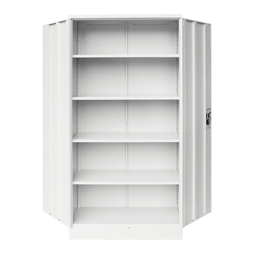 Two-Door Storage Locker Cabinet – Office, Gym & Shelf Unit with Secure Design in Grey