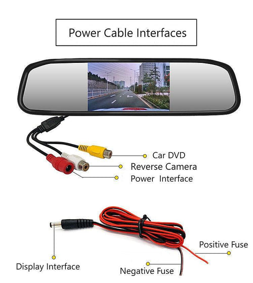 120 Degrees Camera Mirror Car Rear View Reverse Night Vision Parking System Kit