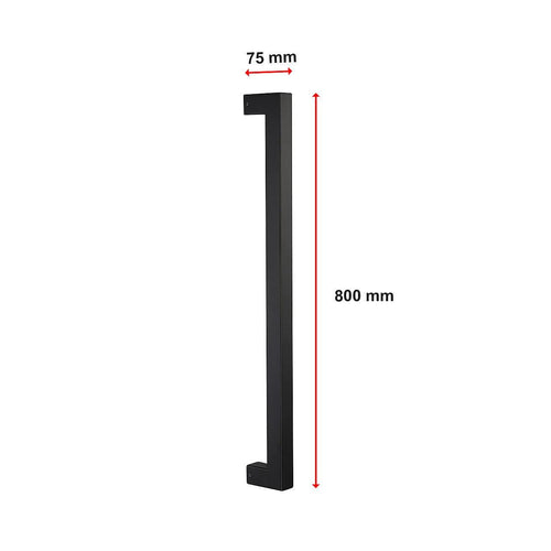 Entrance Door Pull Handle Matte black 800mm