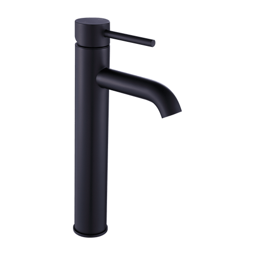 Tall Basin Mixer Tap Faucet - Kitchen Laundry Bathroom Sink in Black
