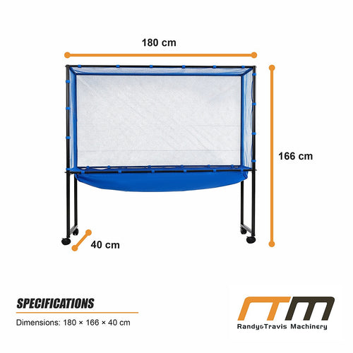 Table Tennis Catch Net with Wheels for Ping Pong Training