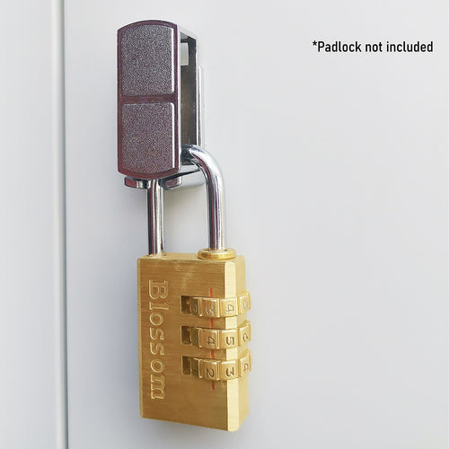 4-Door Metal Locker – 2x2 Layout, Grey, Padlock-operated