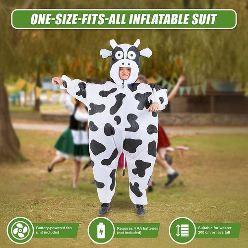 Cow Fancy Dress Inflatable Suit -Fan Operated Costume