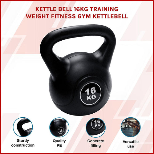 Kettle Bell 16KG Training Weight Fitness Gym Kettlebell