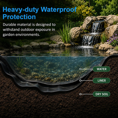 Fish Pond Liner 3 x 4.6m x 0.5mm Garden Pool Membrane Reinforced