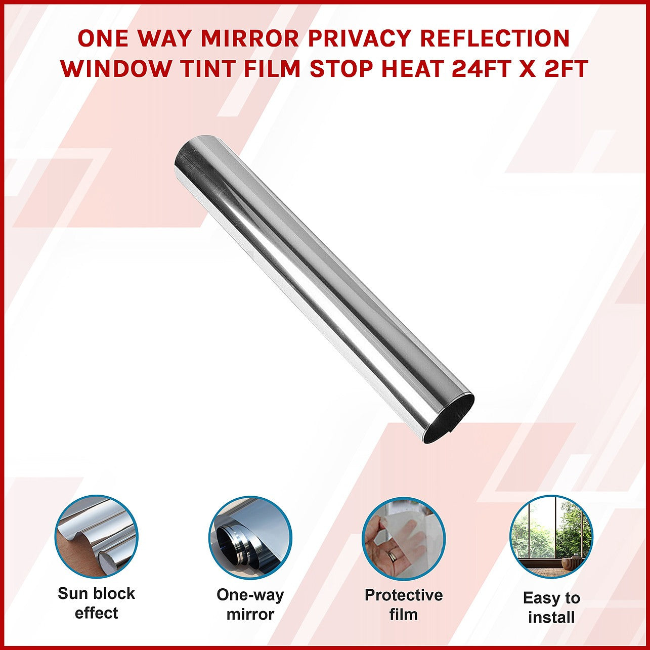 Floral Window Film One Way Mirror Privacy Window Tint Film - 3ft X 12ft, 15% VLT, Energy Saving (Silver/Chrome) Window Films For Privacy Floral Window Film One Way Mirror Privacy Window Tint Film - 3ft X 12ft, 15% VLT, Energy Saving (Silver/Chrome) Window Films For Privacy