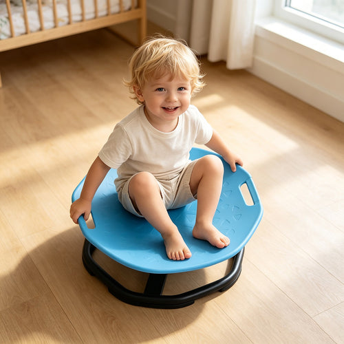 Large Sensory Spinning Chair for Kids with Handles 360° Balance Spin Seat Active Play Chair 100kg Blue