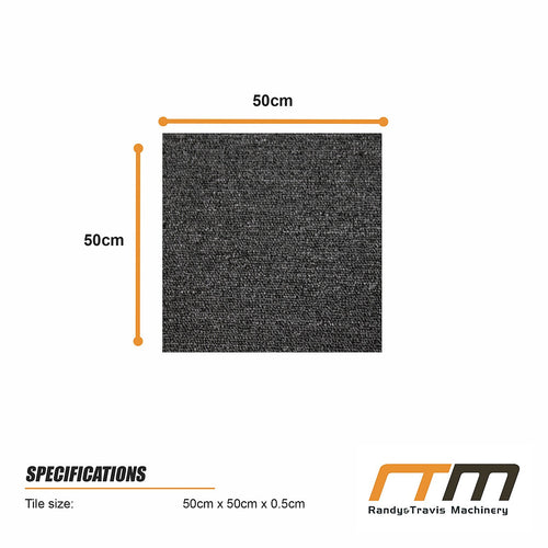 5m² Dark Grey Carpet Tiles Set – Commercial & Home Flooring for Office, Retail & Living Areas