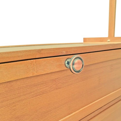 165x100cm Bamboo Clothes Rack Stand with Storage Shelves – Freestanding Garment Organiser in Wood