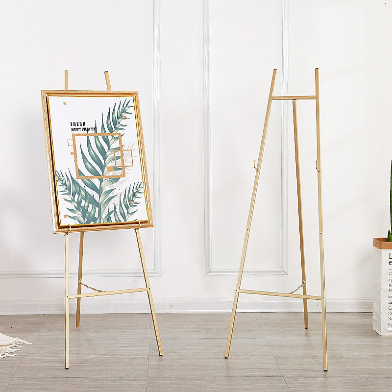 Poster Display Easel in Gold Metal for Signs and Frames