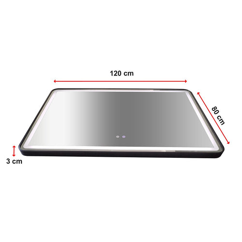 Rectangular Mirror LED Anti-Fog Illuminated Bathroom Living Room