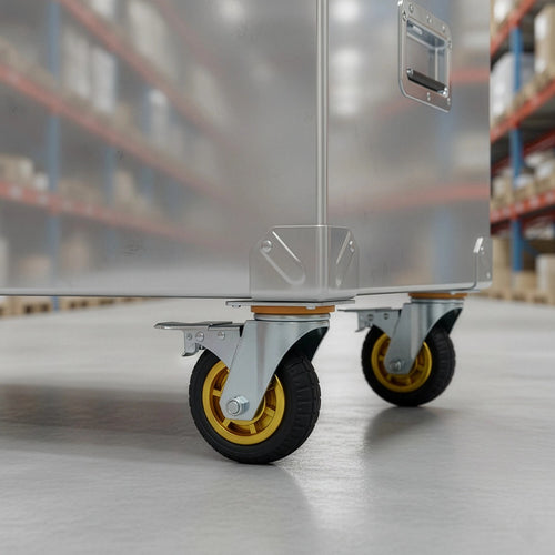 Castor Wheels 4 x 6" 150mm Swivel Silent Caster 2 Brakes 800KG