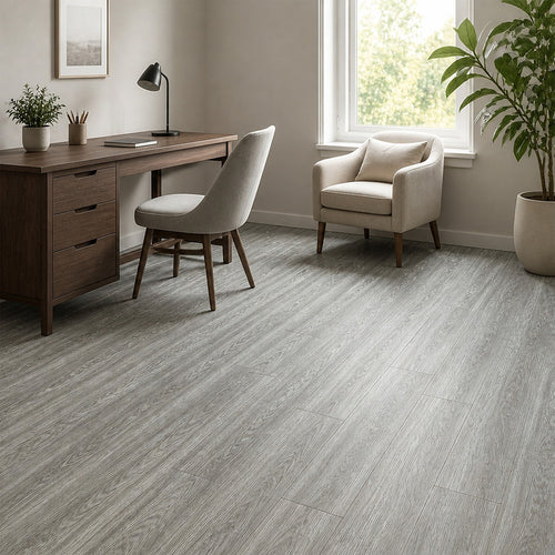Self Adhesive Vinyl Floor Tiles Peel & Stick Flooring Dark Grey Ash 16 Pack 2.3m²