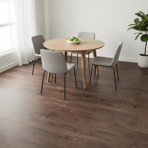 Vinyl Floor Tiles Wood Grain Black Walnut Look  – 16 Pack Peel & Stick Flooring