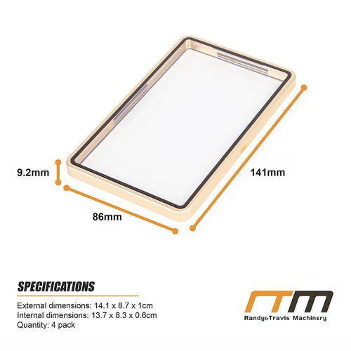 Metal Trading Card Case for PSA & CGC 35PT Slabs – Gold 4 Pack