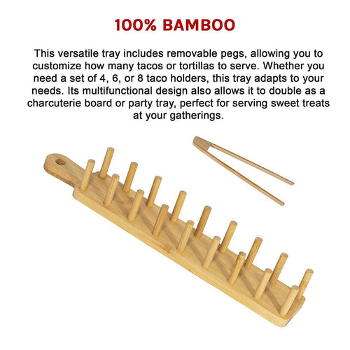 Taco Tray Holder Food Charcuterie Kitchen Gift  