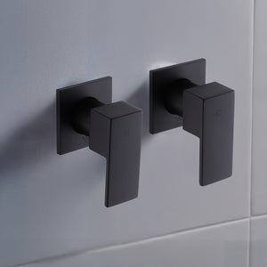 Bathroom Shower Bath Hot and Cold Square Mixer WATERMARK Certified - Black