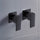 Bathroom Shower Bath Hot and Cold Square Mixer WATERMARK Certified - Black