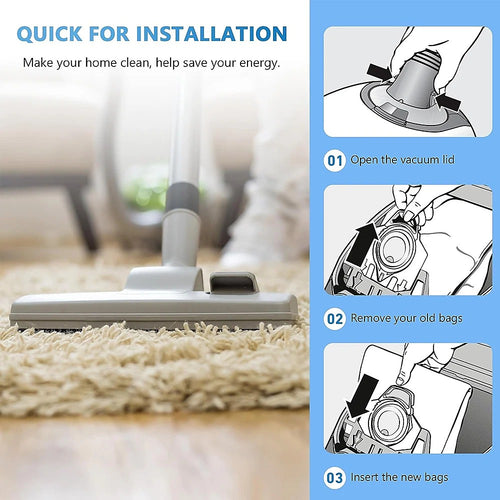 8 x GN HyClean Pure Vacuum Bags – Miele Compatible Dust Bags