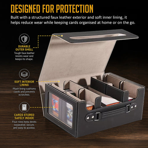 Trading Card Storage Box – 3-Row Magnetic Deck Organiser