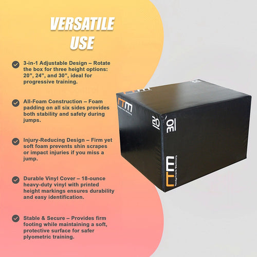 30KG 3-in-1 Foam Plyometric Jump Box – Plyo Games Training Equipment