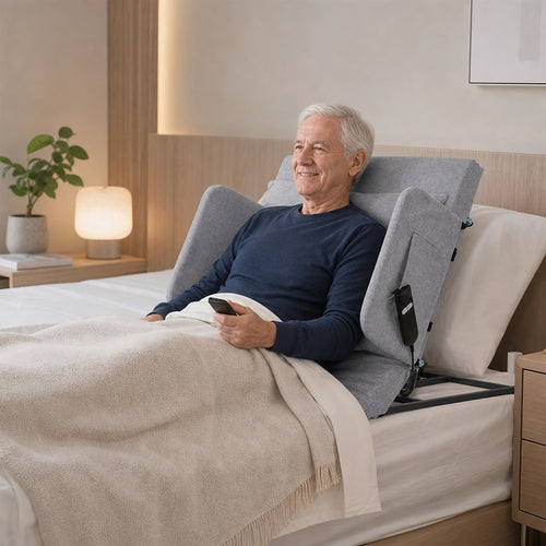 Electric Adjustable Bed Backrest – Power-Lift Support with Remote for Relaxed Sitting & Comfort