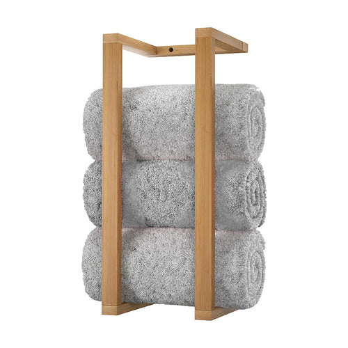 Wall Towel Rack for Rolled Towels Bathroom Storage