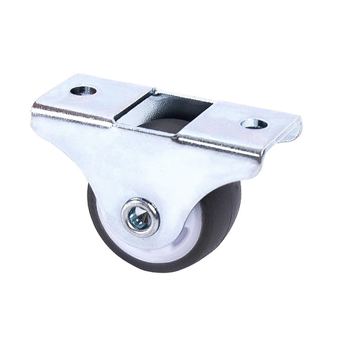 Mini Fixed Caster Wheels Rubber Low Profile Set of 4