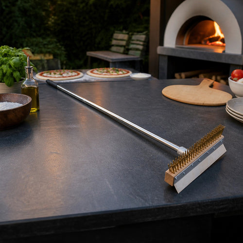 Stainless Steel Pizza Oven Brush Scraper 120cm Ash Broom