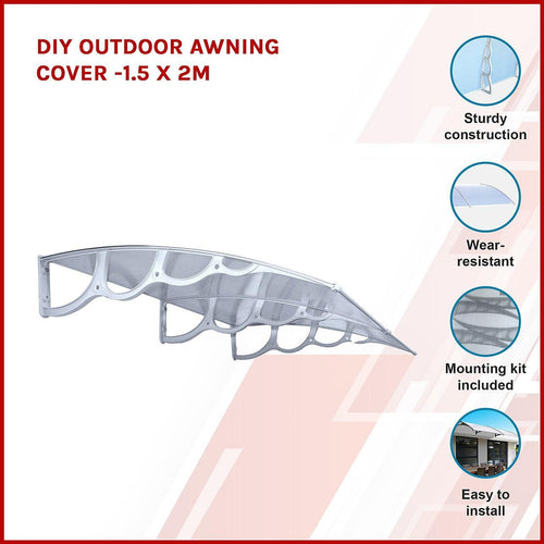 1.5 x 2m DIY Outdoor Awning Cover