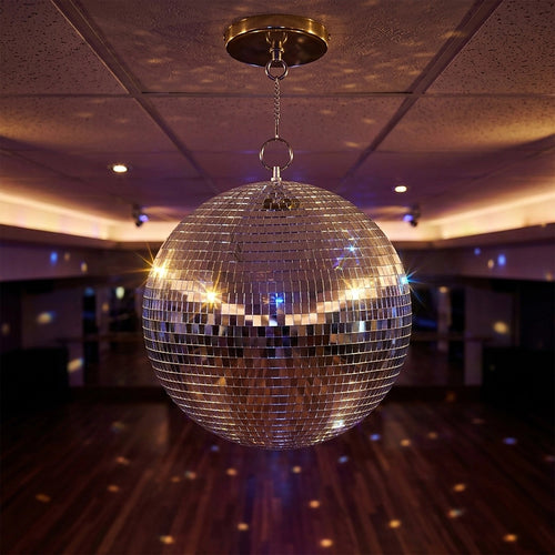 Silver Mirror Disco Ball – Hanging DJ Party Decor