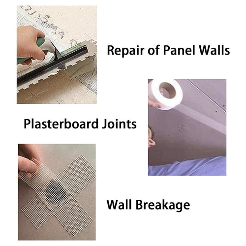 24-Pack Fibreglass Plasterboard Joint Tapes – 50mm x 90m Self-Adhesive Drywall Mesh Rolls for Strong Seam Repairs