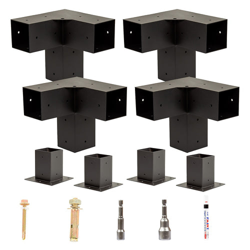 DIY Pergola Kit – Single with Coffee Screen Set with Brackets