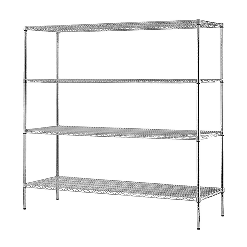 Modular Chrome Wire Storage Shelf 180 x 150 x 60cm Steel Shelving