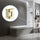 70cm Frameless Swing Bath Screen with Brushed Gold Hardware