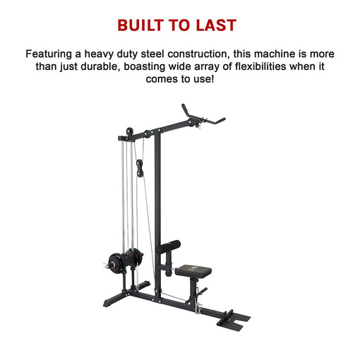 Lat Pulldown & Low Row Machine – Multi-Function Fitness Equipment for Full Body Gym Training
