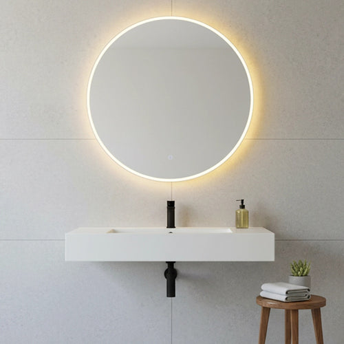 50cm Round LED Bathroom Vanity Mirror – Wall-Mounted with Touch Sensor & Colour Temp Control